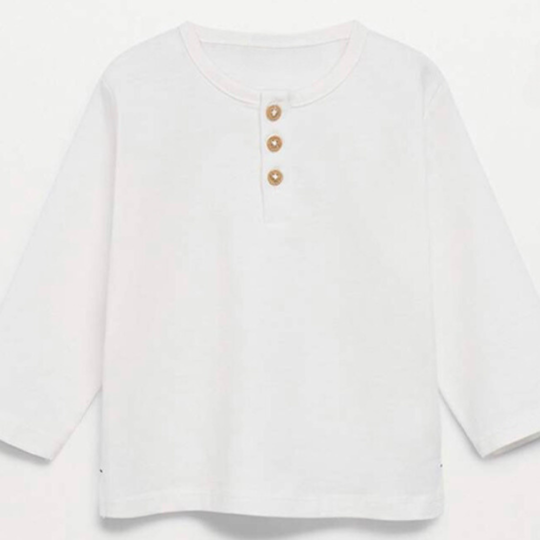 Button-up Long Sleeve T-shirt