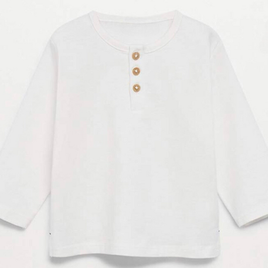 Button-up Long Sleeve T-shirt